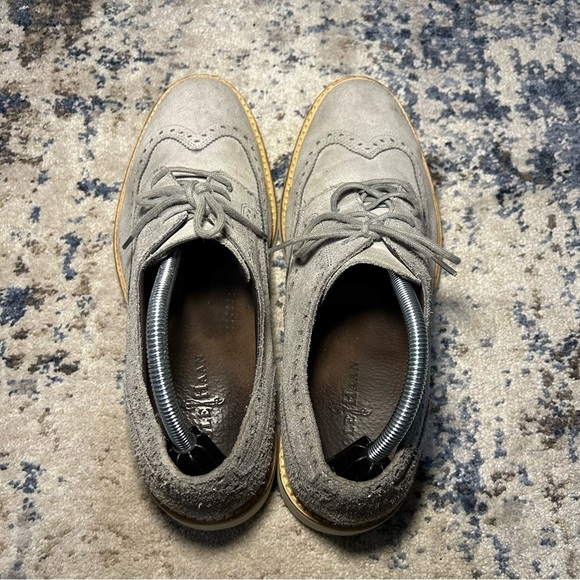 Cole Haan Gray Suede Wingtip Oxford Dress Shoes Size 10.5 - Picture 8 of 12